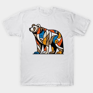 Bear illustration. Illustration of a bear in cubism style T-Shirt